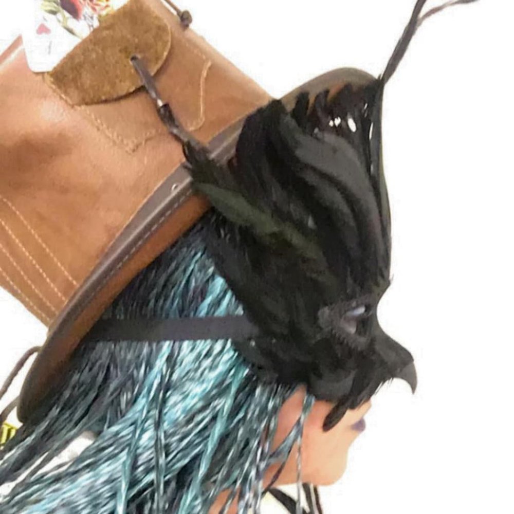 Steampunk Leather Top Hat Med